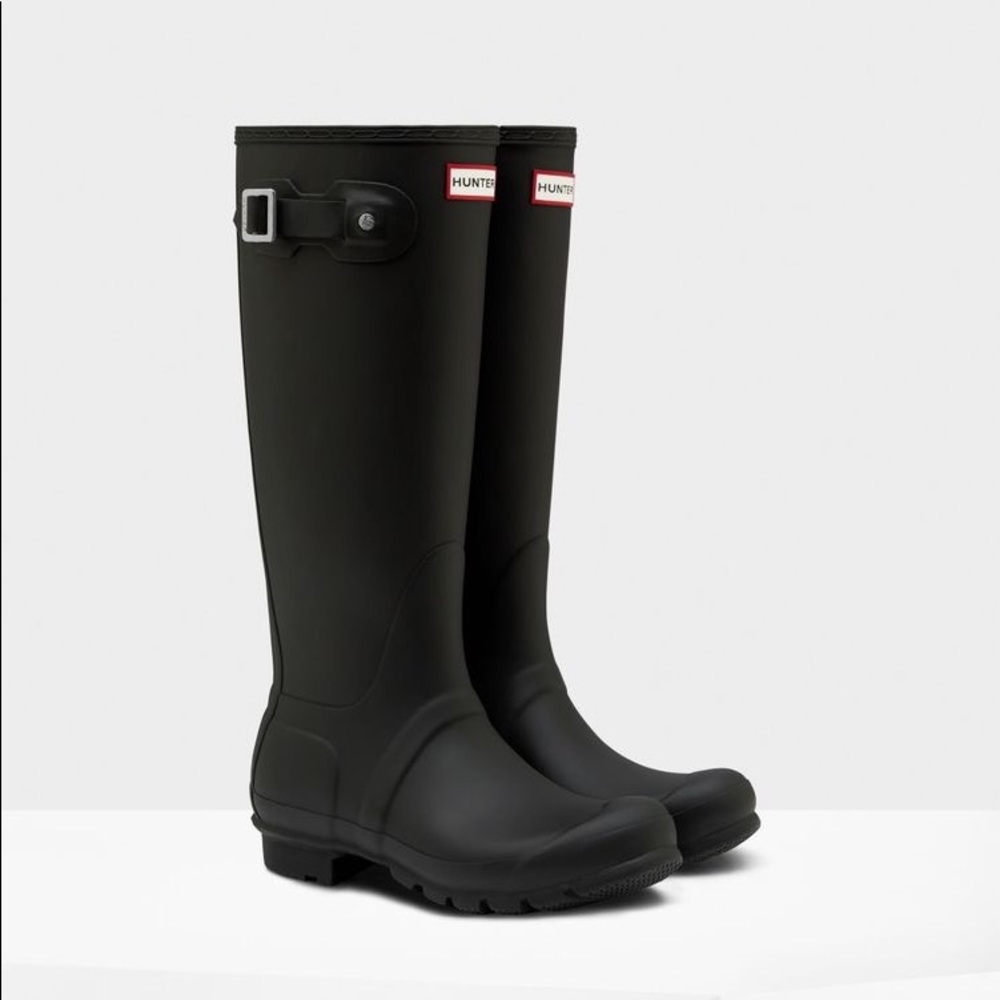 Hunter Tall Matte Black Boots